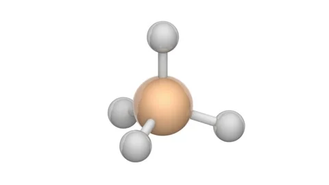 Silane (SiH4). White background Stock Footage 153973507