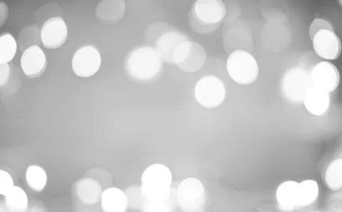 Silber bokeh lights defocused Stock Photos