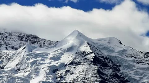 Silberhorn Mountain Time Lapse Stock Footage 10751018