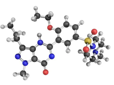 Sildenafil erectile dysfunction drug Illustrazione stock