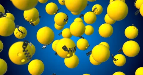 Silence emoticon falling slow motion Stock Footage 154704326