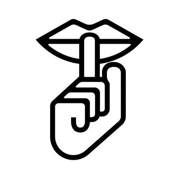 Silence Lips Design Vector Stock Illustration