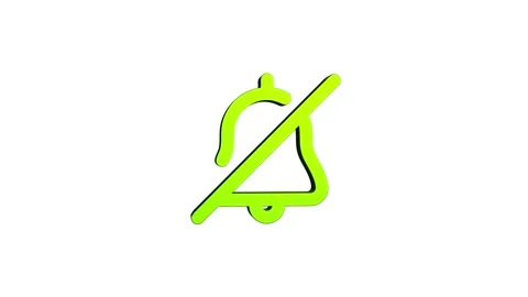 Silence mobile phone 3d icon rotation 4k animation sign on background Stock Footage 313487622