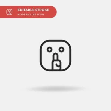 Silence Simple vector icon. Illustration symbol design template for web mobil Illustrazione stock