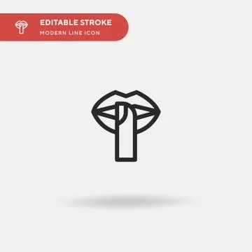 Silence Simple vector icon. Illustration symbol design template for web mobil Illustrazione stock