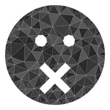 Silence Smiley Triangle Mocaic Icon Stock Illustration