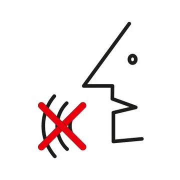 Silence vector icon Stock Illustration
