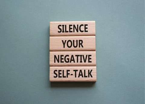 Silence your negative self-talk symbol. Concept words Silence your negative.. Stock Photos