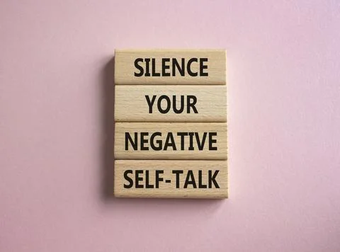 Silence your negative self-talk symbol. Concept words Silence your negative.. Stock Photos