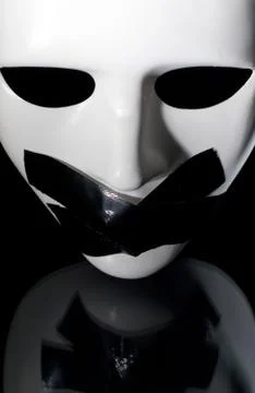 Silenced mask Foto stock