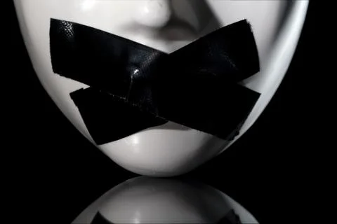Silenced mask Foto stock