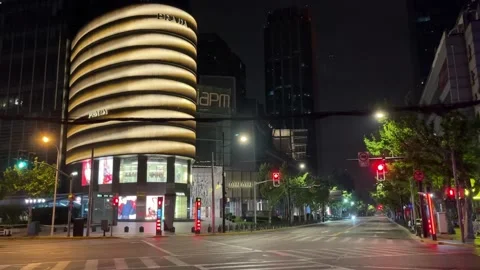 Silent Architecture in Shanghai under lockdown Stock Footage 197249693