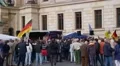 Silent beginning of AFD election campaign counterdemonstration Braunschweig 4k or 4k+ Resolution
