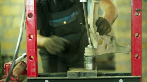 Silent Block Pressing Video stock 30460830