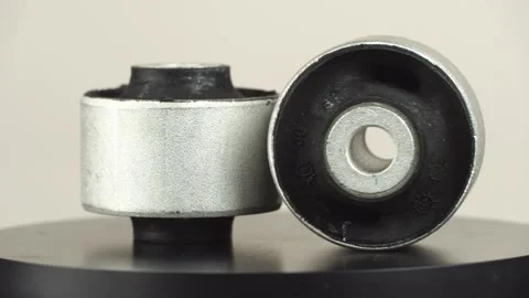 Silent blocks rotate on a white background on the turntable. Stock Footage 159008351