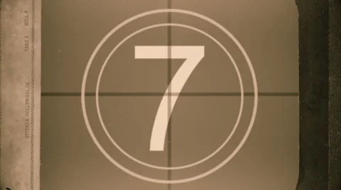 Silent Film Countdown Stock Footage 64542084
