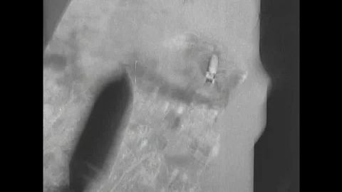 Silent footage of B 29 bombs and bombing raids during the Korean War. Stock Footage 102862874