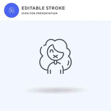 Silent icon vector, filled flat sign, solid pictogram isolated on white, logo 스톡 일러스트