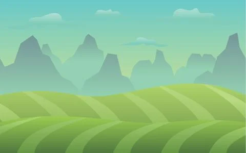 Silent Meadow Game Background Stock Illustration