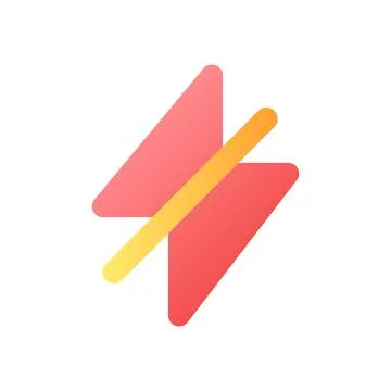 Silent mode pixel perfect flat gradient color ui icon Illustrazione stock