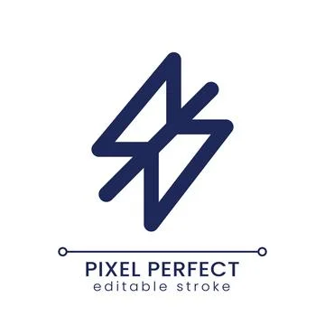 Silent mode pixel perfect linear ui icon Stock Illustration