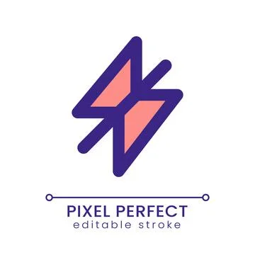 Silent mode pixel perfect RGB color ui icon Stock Illustration