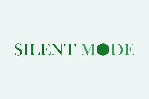 Silent Mode text vector t-shirt design. Illustrazione stock