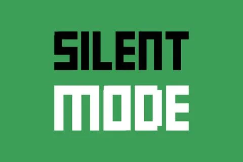 Silent Mode text vector t-shirt design Stock Illustration