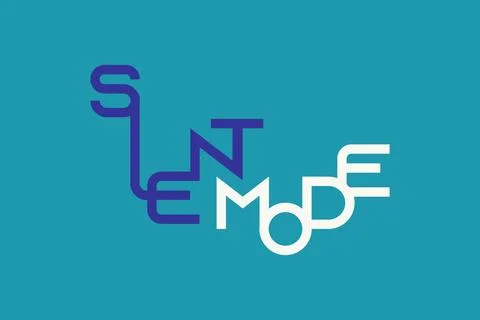 Silent Mode text vector t-shirt design. Technology concept word design Illustrazione stock