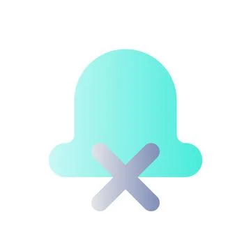 Silent notifications flat gradient color ui icon Illustrazione stock