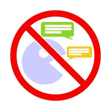 Silent please. No Speaking. Keep quiet. Sign vector Stock Illustration