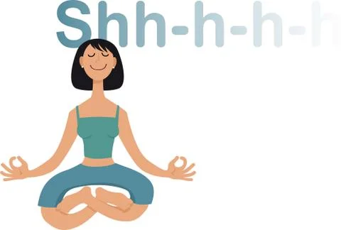 Silent retreat practice Stock Illustration