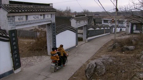 Silent rural settlement Stock Footage 88376217