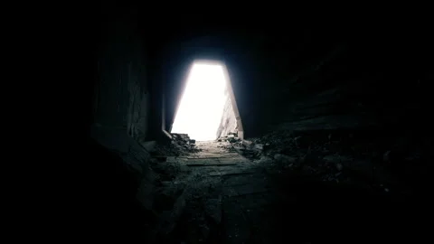 Silent shadows illuminate pathway towards freedom and new beginnings Stock Footage 341832311