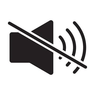 Silent Sound off flat icon vector for your web design, logo, UI. illustration Stock-Illustration