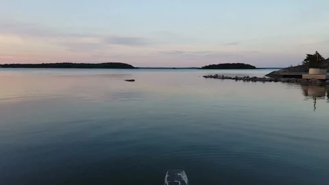 Silent sunset evening at the sea Stock Footage 165268863
