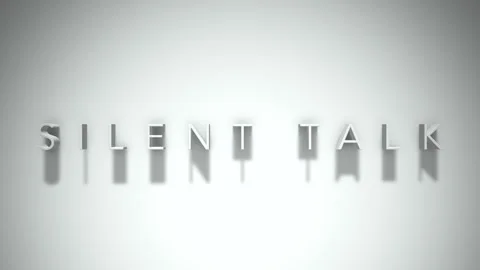 Silent talk 3D title animation with shadows on a white background Stock Footage 297800366