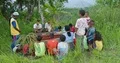 Silent worship at a small graveyard in Flores jungle mountains Indonesia 4k or 4k+ Resolution