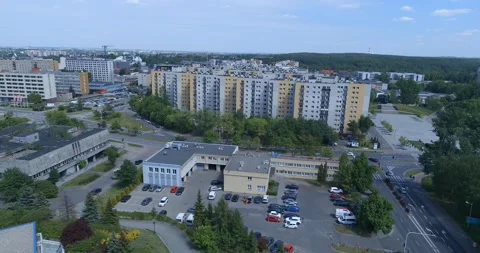 The Silesian Library in Katowice from a drone Video stock 131040782