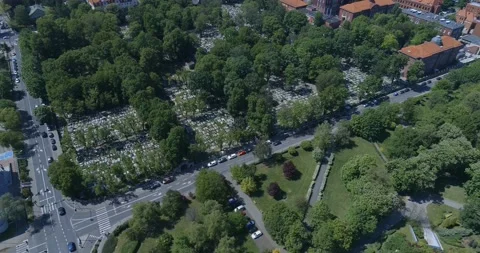 The Silesian Library in Katowice from a drone Video stock 131044264