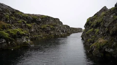 Silfra Snow Slow Motion Stockbeeldmateriaal 138267538
