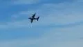Silhouette of AN-70 cargo aircraft on flight. Big freighter HD Footage