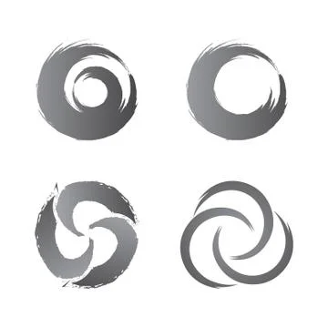 Silhouette abstract circle Stock Illustration