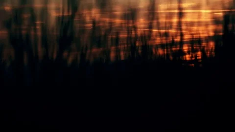 Silhouette of active young man running on a trail on top of a mountain cliff on Vídeo Stock 84189544