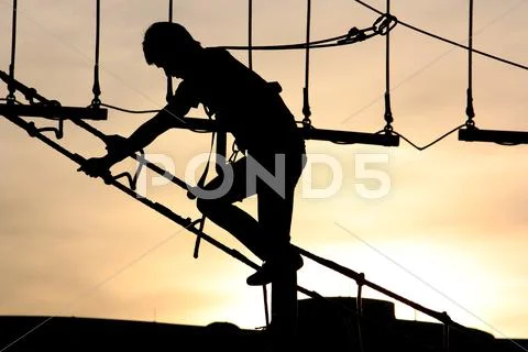 Silhouette Adventure Stock Photos
