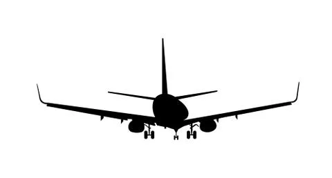 Silhouette of aircraft Stock Illustration