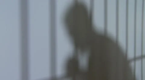 Silhouette and Shadows in Prison (2 of 5) Video stock 47215196