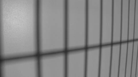 Silhouette and Shadows in Prison (4 of 5)(B/W Version) Stock Footage 47215290