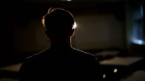 Silhouette and the Spotlight Stock Footage 127757826
