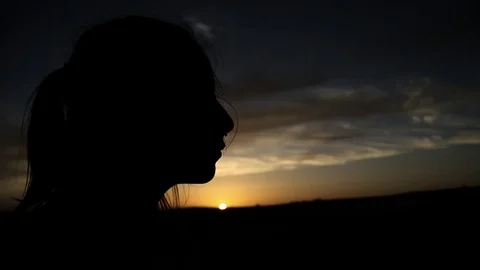 Silhouette and sunset Stock Footage 99326961